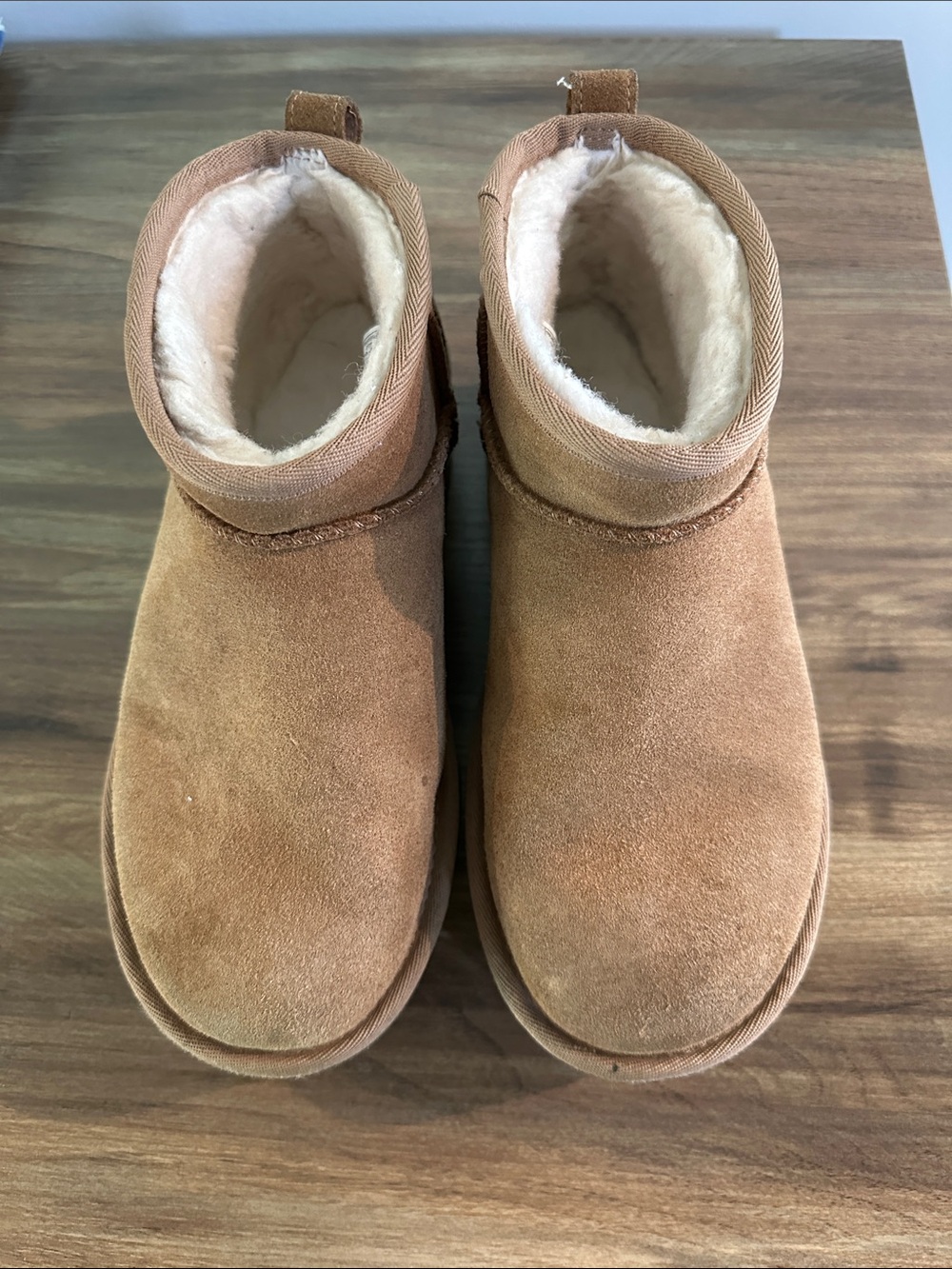 UGG Classic Chestnut Suede Shearling Ankle Boots